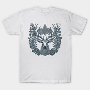 Deer in Noir Ink T-Shirt